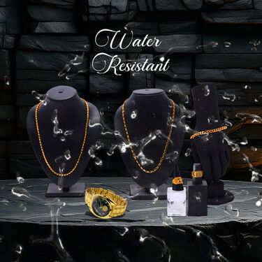 Golden Watch + 2 Chain + 2 Ring + Bracelet (MGW2C2RB1) - Image 4