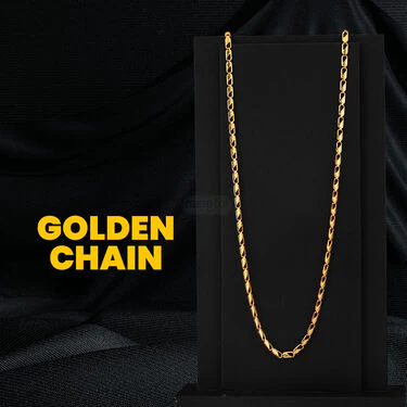 Golden Watch + 2 Chain + Bracelet + Ring  (MGW2CBR6) - Image 3
