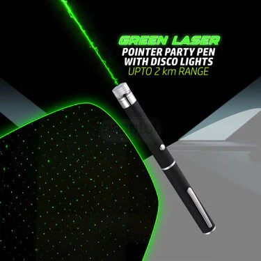 Green Laser Pointer Party Pen With Disco Lights Up To 2 km Range (LL) - Image 2