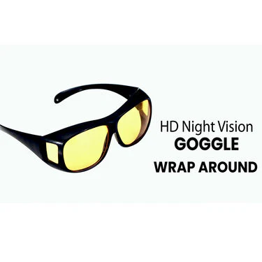 HD Night Vision Wrap Around Goggles + Free Bluetooth Neckband - Image 3