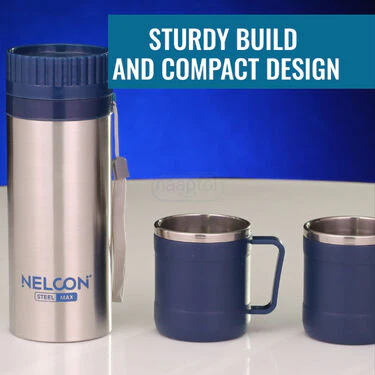 Hot Or Cold Insulated Flask (500 ml) + 2 Double Wall Cup (1F2C4) - Image 9