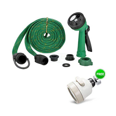 Hoze Pipe with Spray Gun + Rotating Jet Tap Free - Image 2