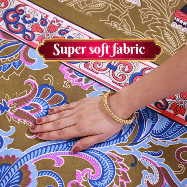 Jaipuri Printed Fitted Double Bed Sheet With 2 Pillow Covers (DBS25) - Image 5