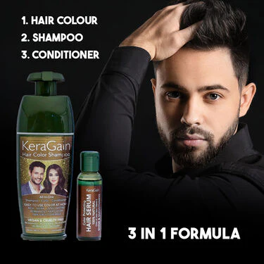 Keragain Hair Color Shampoo & Color Protecting Hair Serum - Image 4