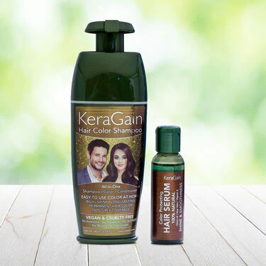 Keragain Hair Color Shampoo & Color Protecting Hair Serum (S) - Image 2