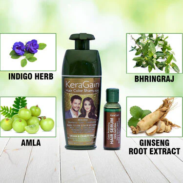 Keragain Hair Color Shampoo & Color Protecting Hair Serum (S) - Image 7