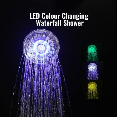 LED Color-Changing Waterfall Shower - Image 2