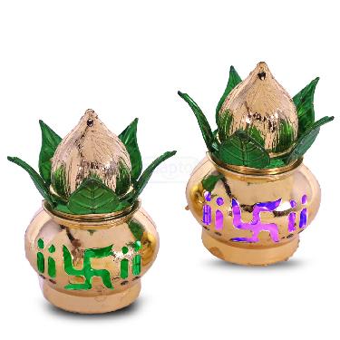 LED Kalash With Meena Leaf Lamp - B1G1 (LKL1) - Image 2