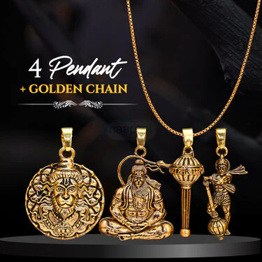 Lord Hanuman Pendant Set With 3 Pendant Free (MGJ53) - Image 4