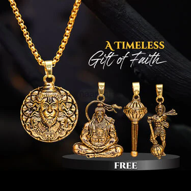 Lord Hanuman Pendant Set With 3 Pendant Free (MGJ53) - Image 5