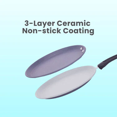 Mega 10 Pcs Ceramic Coating Nonstick Cookware Set (10CCNC1F) - Image 8