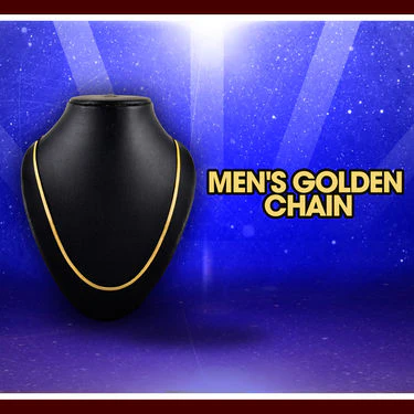 Men's Golden Watch with Golden Chain (MGWC1) - Image 4