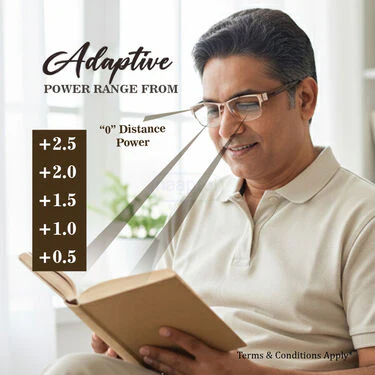 Metal Frame Photochromic Bifocal Adaptive Power Reading Glasses Buy 1 Get 1 Free (2BPORGM) - Image 3