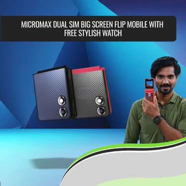 Micromax Dual Sim Big Screen Flip Mobile  (PMH2) - Image 2