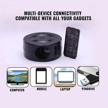 Mini Home Theater LED Projector With Remote (HCP3) - Image 5