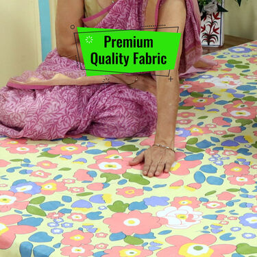 Multi Floral Fitted Double Bed sheet with 2 Pillow Covers (DBS19) - Image 7