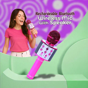 Multi-Function Chargeable Bluetooth Wireless Singing Mike With Speaker (BLS9) - Image 2