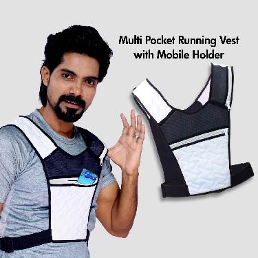 Multi pocket Running Vest With Mobile Holder (RVB01) - Image 2