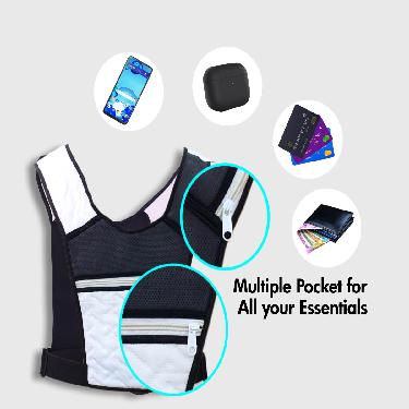 Multi pocket Running Vest With Mobile Holder (RVB01) - Image 3