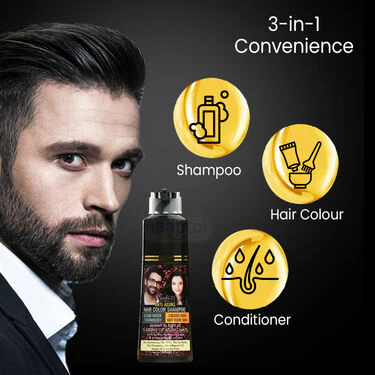 No Stain No Grey Hair Colour Shampoo For Men - Image 4