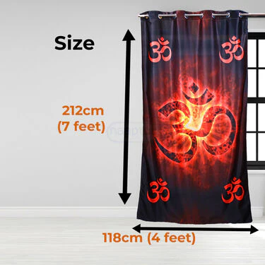 Om Printed 3D Curtain (CU5) - Image 2