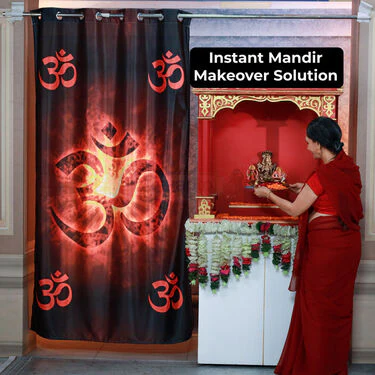 Om Printed 3D Curtain (CU5) - Image 4
