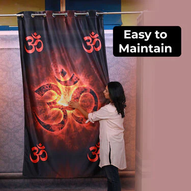Om Printed 3D Curtain (CU5) - Image 5