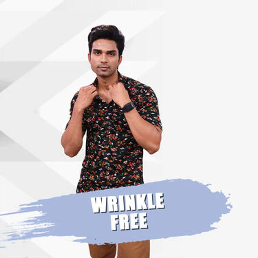 Pack Of 2 Designer Half Sleeves Shirts With Digital Watch Free (2PSW1) - Image 2