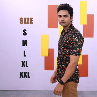Pack Of 2 Designer Half Sleeves Shirts With Digital Watch Free (2PSW1) - Image 5