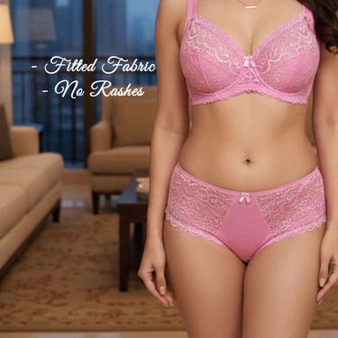 Pack of 3 Elegant Designer Lace Bra And Panty Set (3BP3) - Image 11