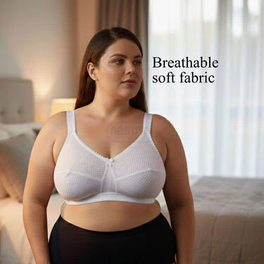 Pack of 3 Full Coverage Daily Wear Bust Support Bra - Plus Size Only (3FCB5) - Image 6
