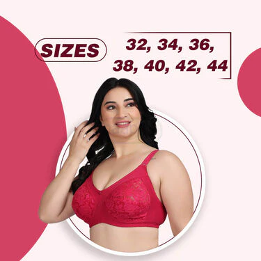 Pack Of 3 Full Coverage Daily Wear Bust Support Net Bra - Plus Size Only (3FCB2) - Image 6
