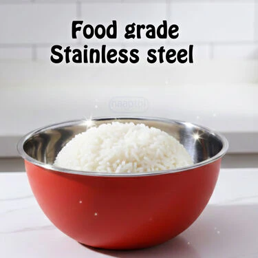 Pack of 3 Microwaveable Stainless Steel Bowl Set With Airtight Lids (3MB2) - Image 3