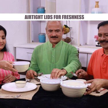 Pack of 3 Stainless Steel Bowl Set With Airtight Lids (3MB1) - Image 5