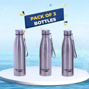 Pack of 3 Stainless Steel Water Bottle - 750ml (3B4) - Image 4