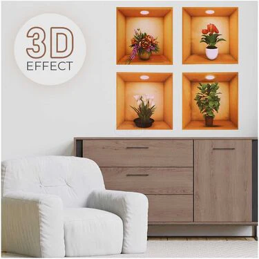 Pack of 4 - 3D Wall Stickers (3DWS1) - Image 3
