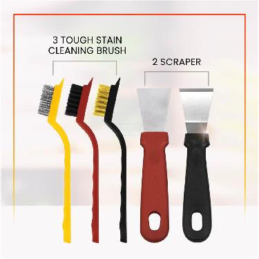 Pack Of 5 Cleaning Brush & Scraper - Image 3