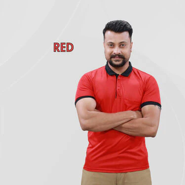 Pack of 5 Collar T-Shirts With Pocket And Free Stylish Golden Trimmer (5MTGT2) - Image 3