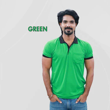 Pack of 5 Collar T-Shirts With Pocket And Free Stylish Golden Trimmer (5MTGT2) - Image 4