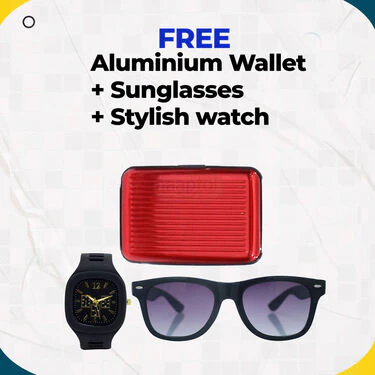 Pack Of 5 Collar T-Shirts With Pocket With 1 Watch + Aluminum Wallet + Sunglass (5PTW4) - Image 5
