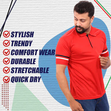 Pack of 5 Designer Collar T-shirts (5PT12) - Image 8