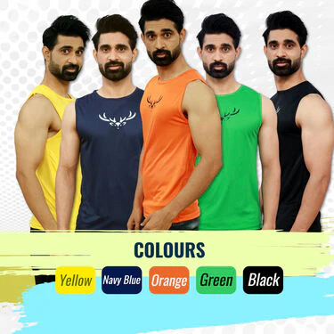 Pack Of 5 Sleeveless Vests For Men (5SL6) - Image 4