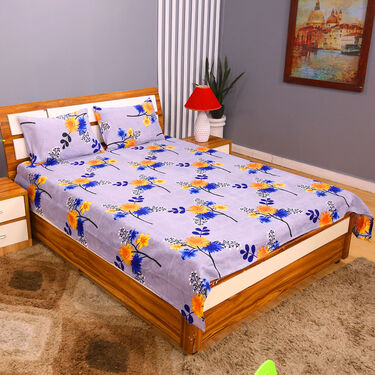 Pack of 7 Beautiful Home Double Bedsheets Set with 2 Blankets (7BS2FB) - Image 2