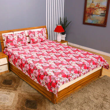 Pack of 7 Beautiful Home Double Bedsheets Set with 2 Blankets (7BS2FB) - Image 3