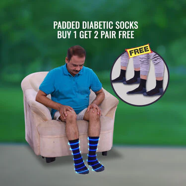 Padded Diabetic Socks Buy 1 Get 2 Pair Free  (DS01) - Image 2