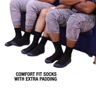 Padded Diabetic Socks Buy 1 Get 2 Pair Free  (DS01) - Image 3