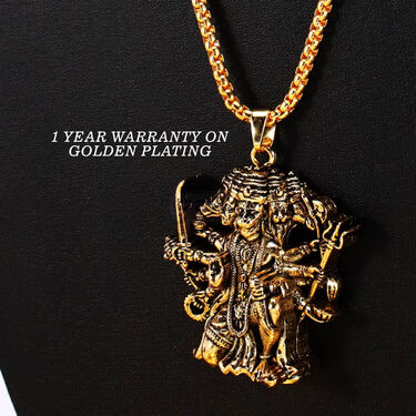 Panchamukhi Hanuman ji Pendant with Golden Chain  (MGJ47) - Image 2