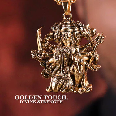 Panchamukhi Hanuman ji Pendant with Golden Chain  (MGJ47) - Image 3