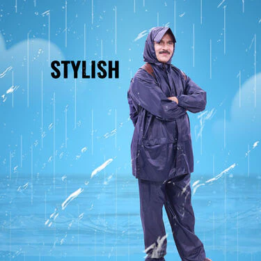 Pick Any 1 Cap  Raincoat For Men By Scottish Club With Free Rain Protector Bag Cover (RCB2) - Image 2