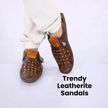 Pick Anyone Leatherite Sandal + Free 2 Pair Socks + Watch + Wallet (SDC10) - Image 4